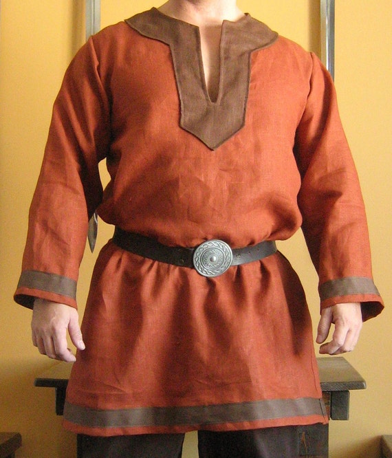 Camisa normanda vikinga celta medieval con cuello Deluxe Etsy Espana
