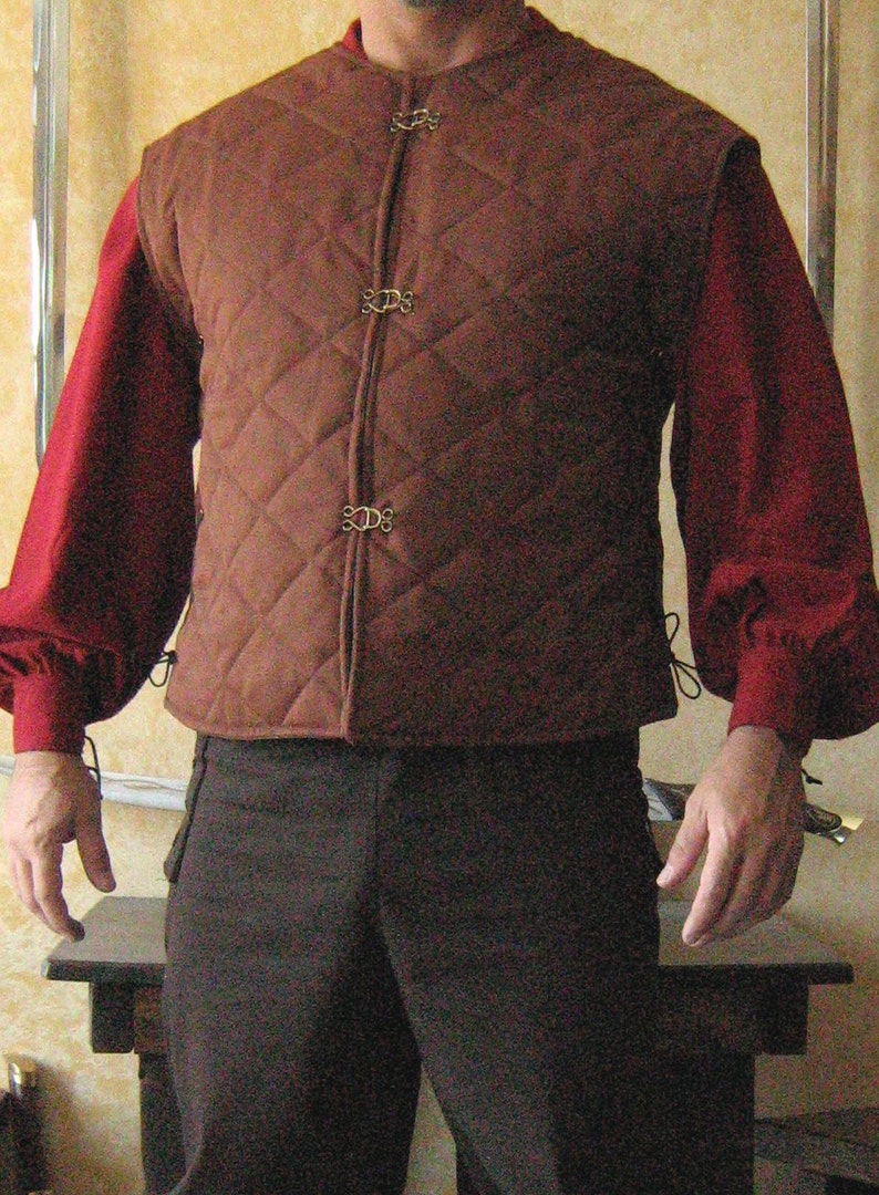 Medieval Celtic Viking Armor Padded Short Gambeson Sleeveless