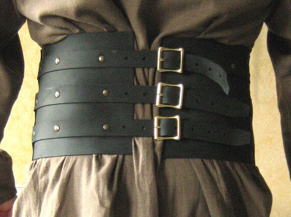 Medieval Celtic Viking Mercenary Leather Belt Deluxe