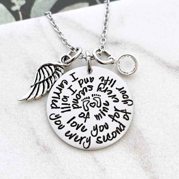 I Carried You Every Second Of Your Life - Miscarriage Remembrance - Personalized Jewelry - Miscarriage Necklace - Infant Loss Jewelry - 1128