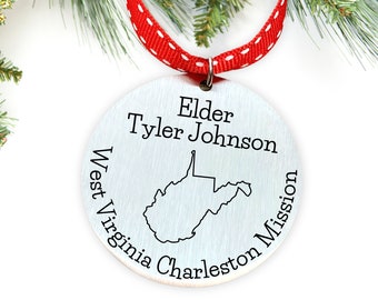 LDS Missionary Christmas Ornament - Elder Sister Missionary Christmas - Personalized Ornament - Called To Serve - Engraved Ornament - N1309