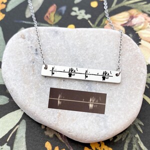 Collier barre de battement de coeur à ultrasons - collier de battement de coeur de bébé - bijoux du souvenir commémoratifs de fausse couche échographie - nouveau bébé - 1311