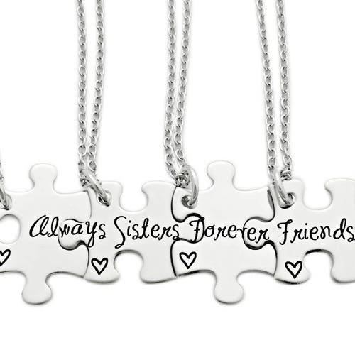 Personalized Always Sisters Forever Friends Puzzle Piece - Etsy