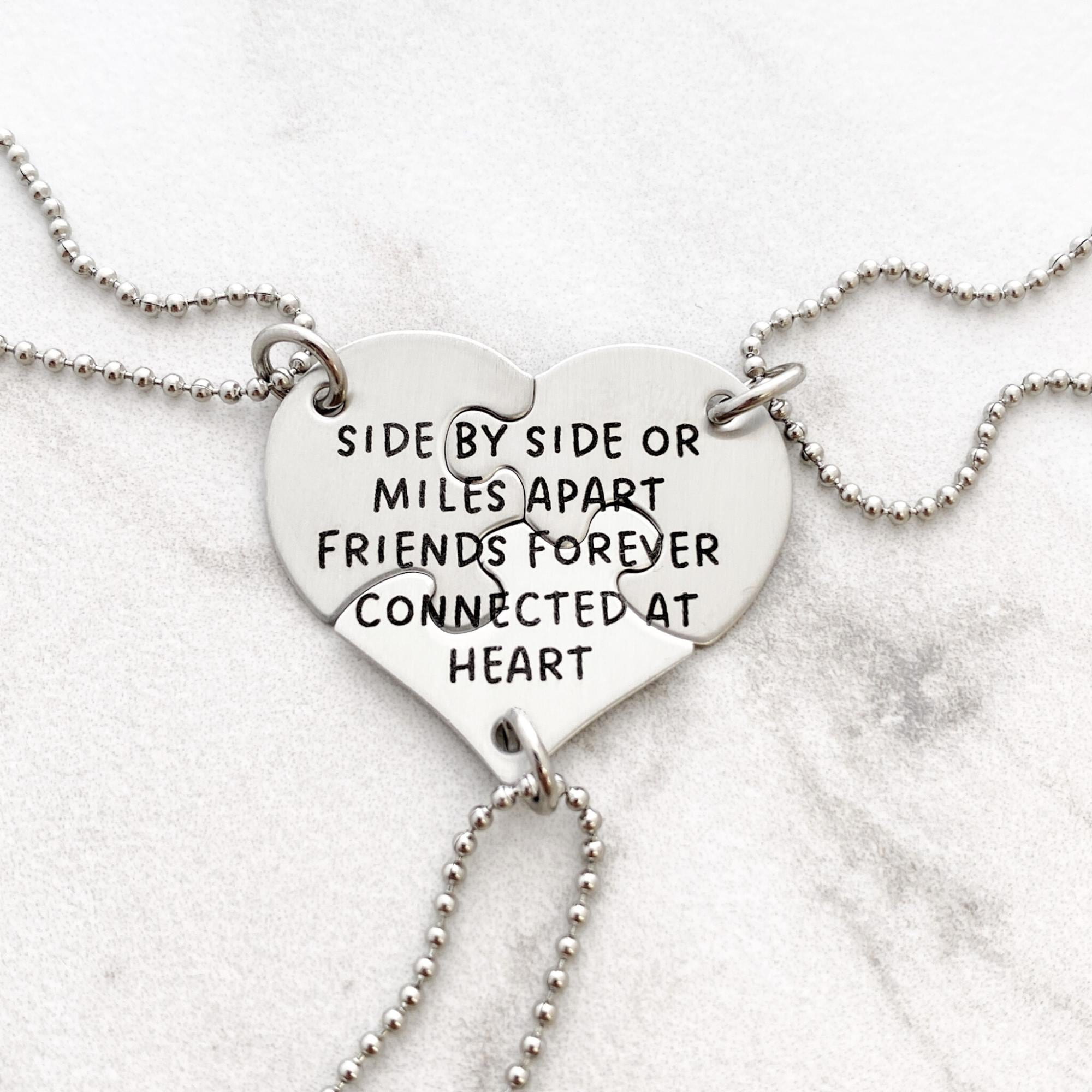 Side Friend R 3 Best Friend Necklace - Side by Side Miles Apart Friends Forever ...