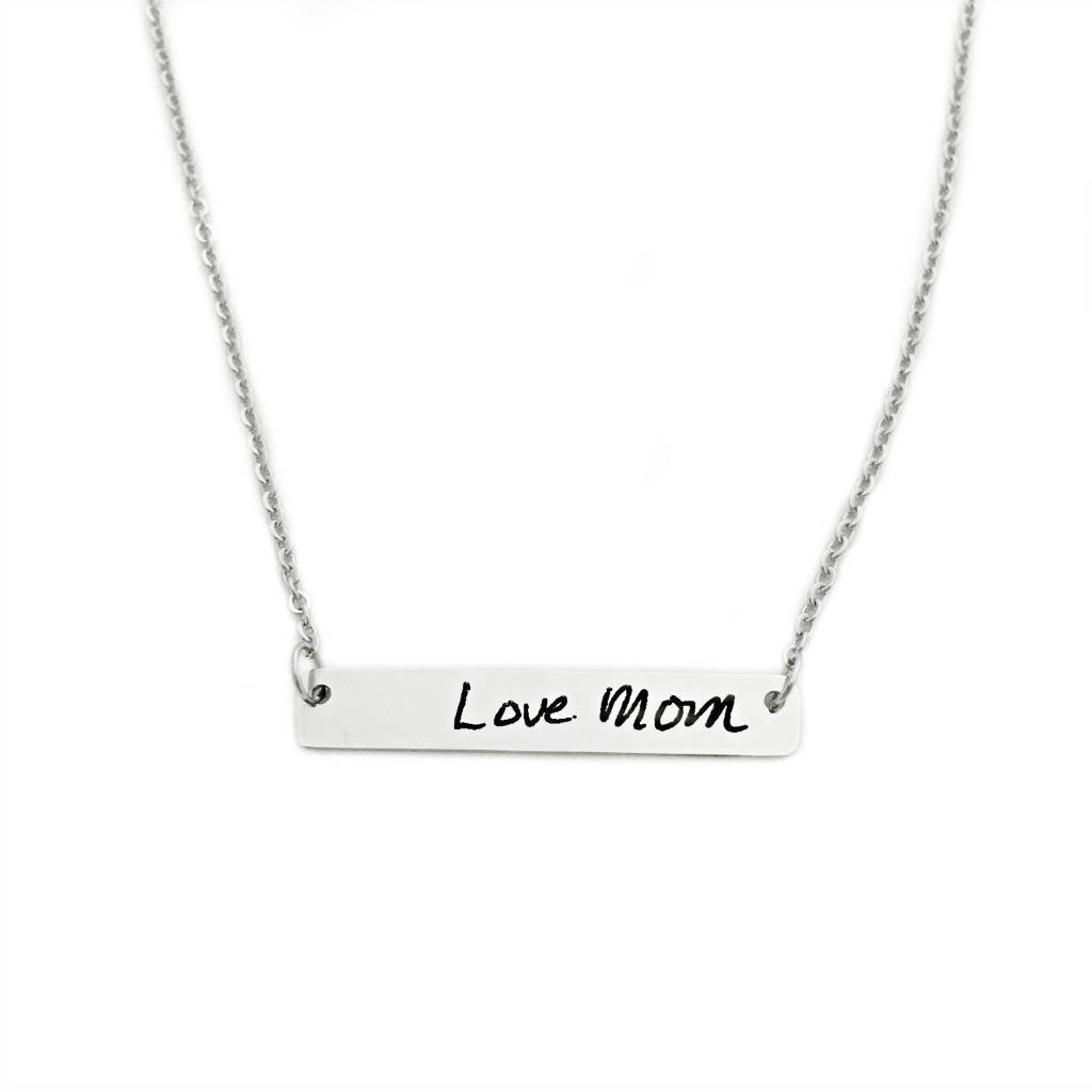 Children's Handwriting Necklace Kids Handwriting Etsy