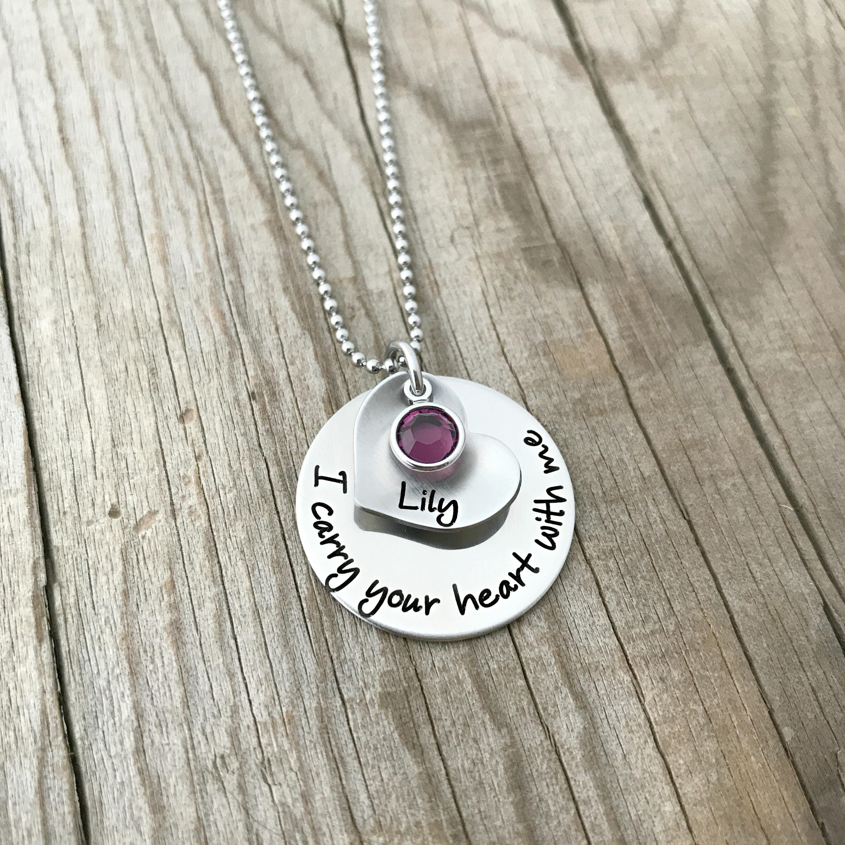 Personalized Infant Baby Memorial Necklace I Carry Your Etsy