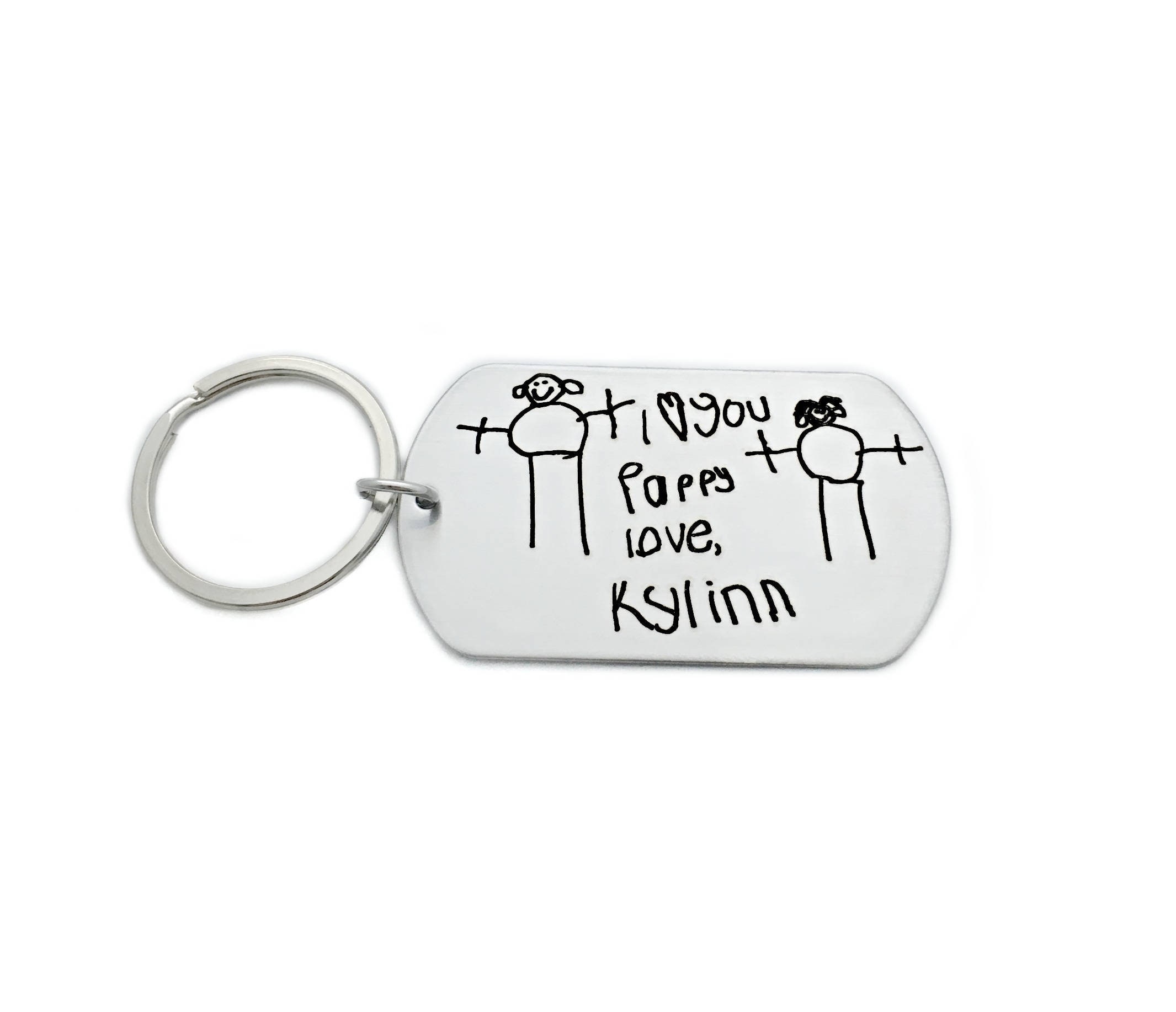 Keychain Note Handwriting Keychain - Handwritten Note Keepsake - Actual Signature ...