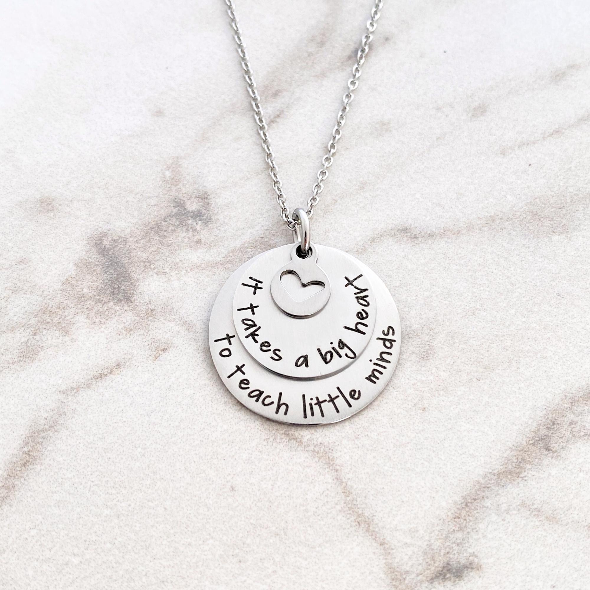 Personalized Teacher Necklace - Engraved Jewelry - Personalized ...