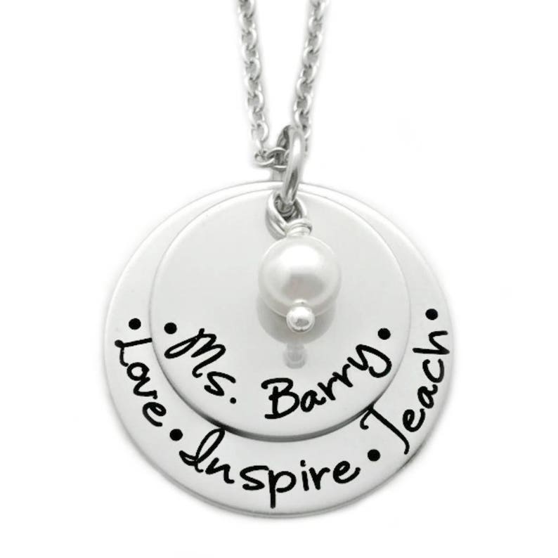 Personalized teacher necklace Clearance