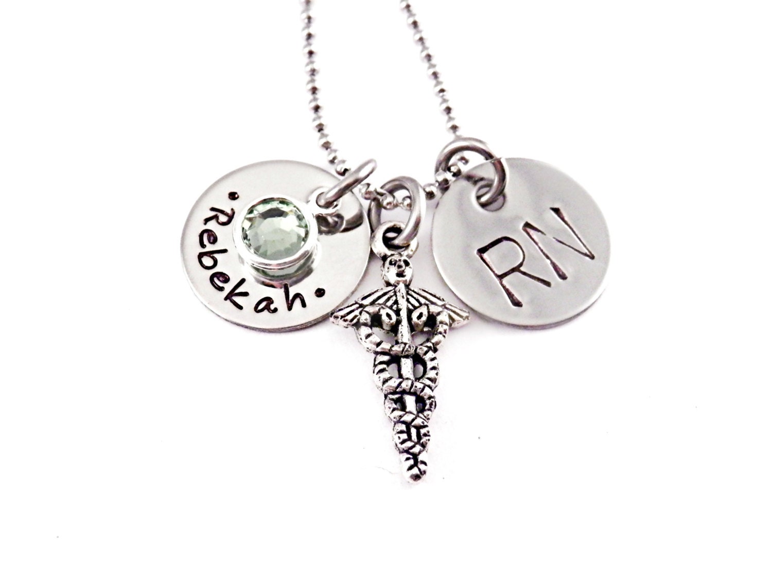 Personalized Nurse Necklace Engraved Jewelry Custom Nurse Etsy