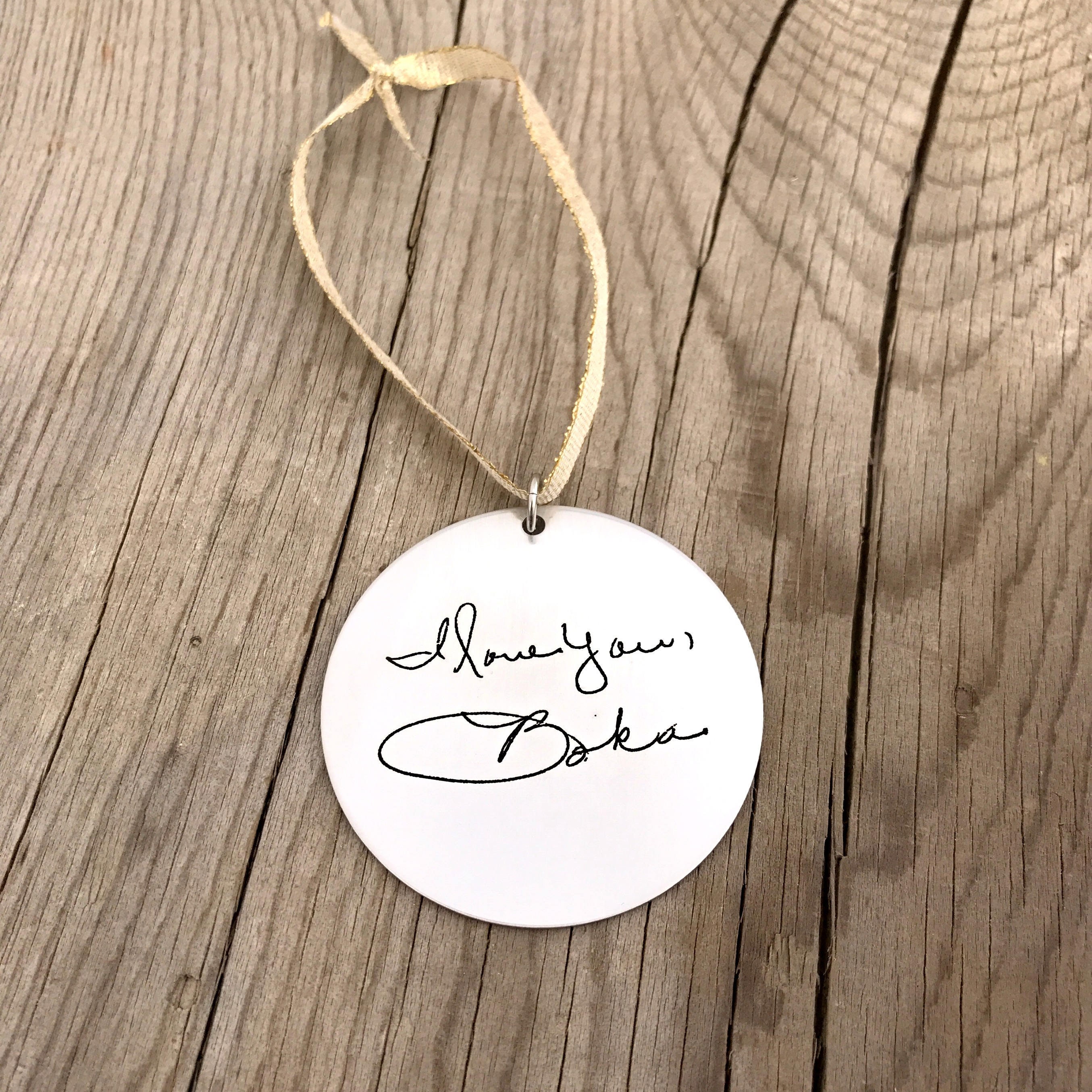Personalized Ornament Custom Ornament Handwriting Ornament | Etsy