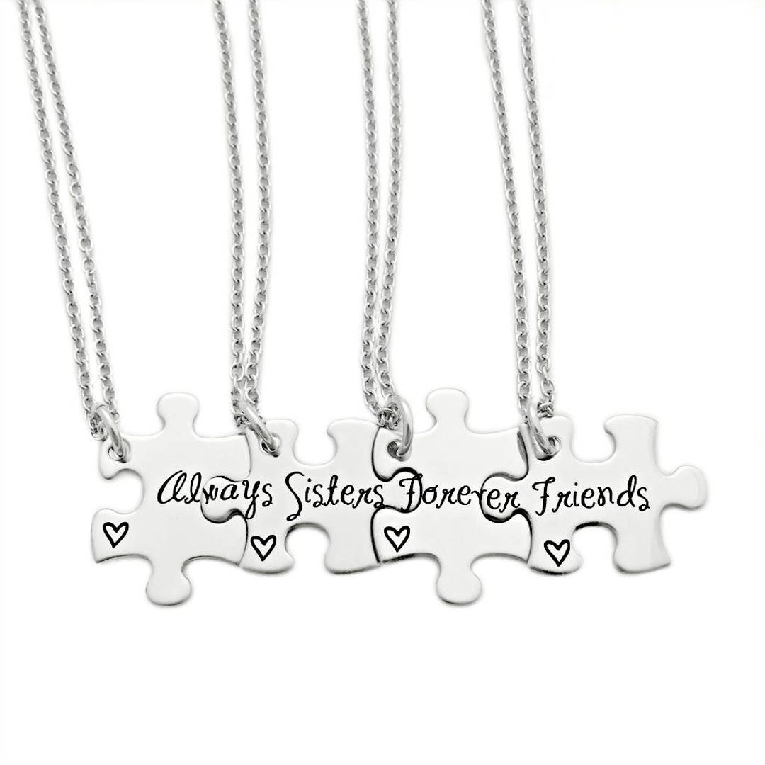 Personalized Always Sisters Forever Friends Puzzle Piece - Etsy