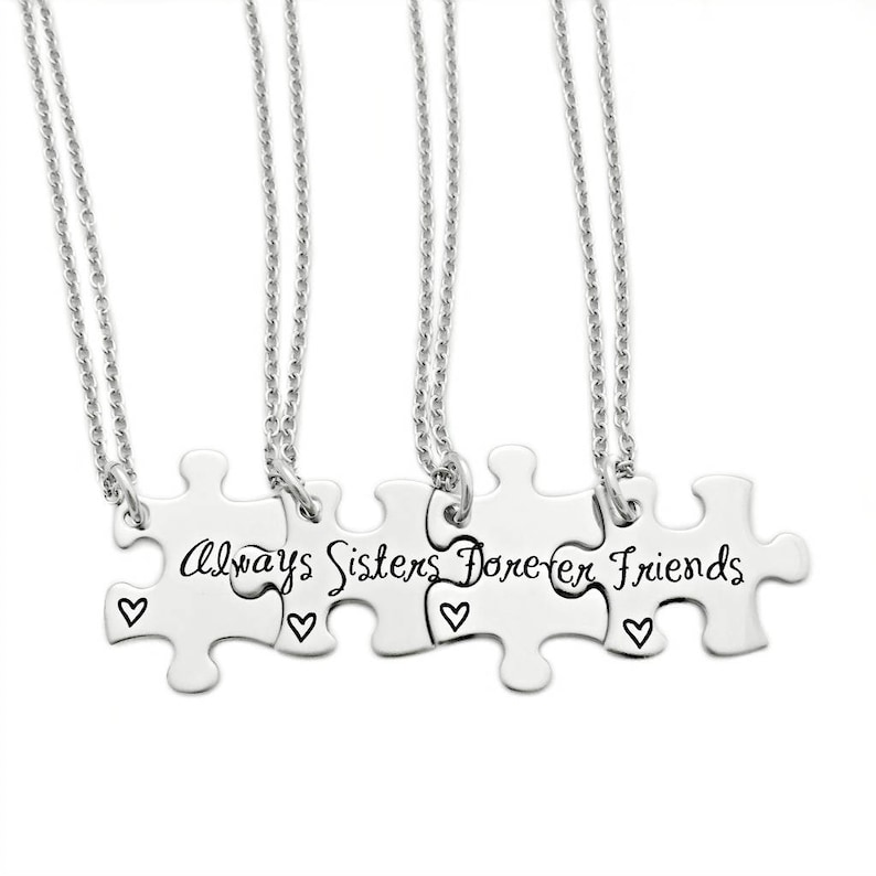 Sisters Forever Friends Puzzle Piece Forever Puzzle Piece Necklace Set