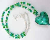 Good Heart necklace in green