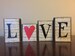 Valentine's Day decor - Wood LOVE Blocks- Valentines day Blocks - Seasonal Winter Home Decor- fireplace mantel decor - bookshelf decor 