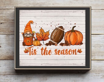 Wood Fall Block, Fall Sign, wood fall decor, thanksgiving decor, tiered tray decor, Tis the season, autumn decor, football decor, pumpkin