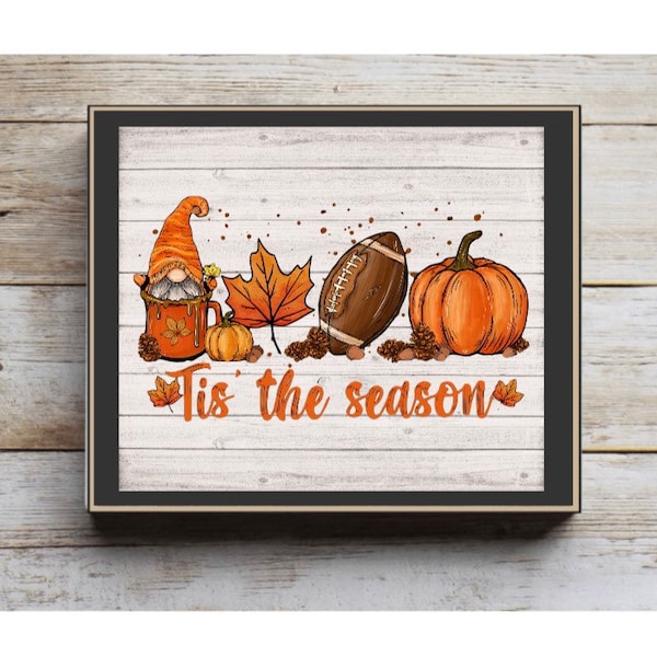 Wood Fall Block, Fall Sign, wood fall decor, thanksgiving decor, tiered tray decor, Tis the season, autumn decor, football decor, pumpkin