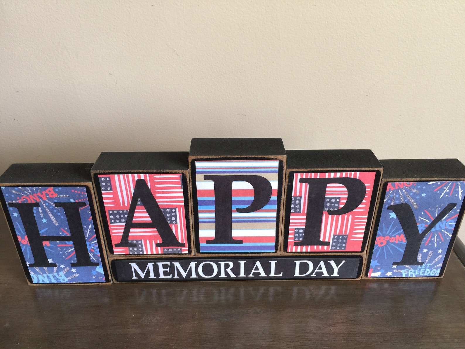 Memorial Day Decor Happy Memorial Day Sign Patriotic Decor Etsy