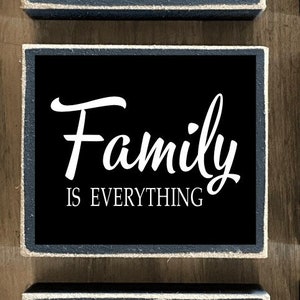 Farmhouse Decor, FarmhouseTiered tray decor, mini signs, family is everything, faith over fear, simply blessed, love simply, gather together image 3