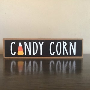 Wood Candy Corn sign, candy corn decor, Halloween decor, fall decor, Halloween decoration, mantel decor, Halloween blocks, candy corn blocks