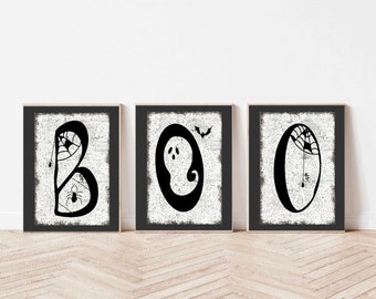 Wood Boo Blocks - Wood Halloween blocks - Seasonal decor, halloween decor, halloween blocks, ghosts , fall decor, mantel decor, spider web