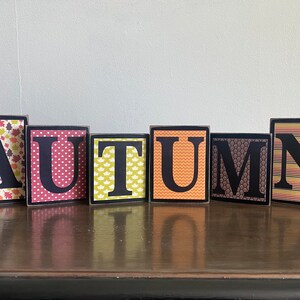 Reversible Autumn and Winter Blocks, Winter Decor, Fall Decor, Autumn ...