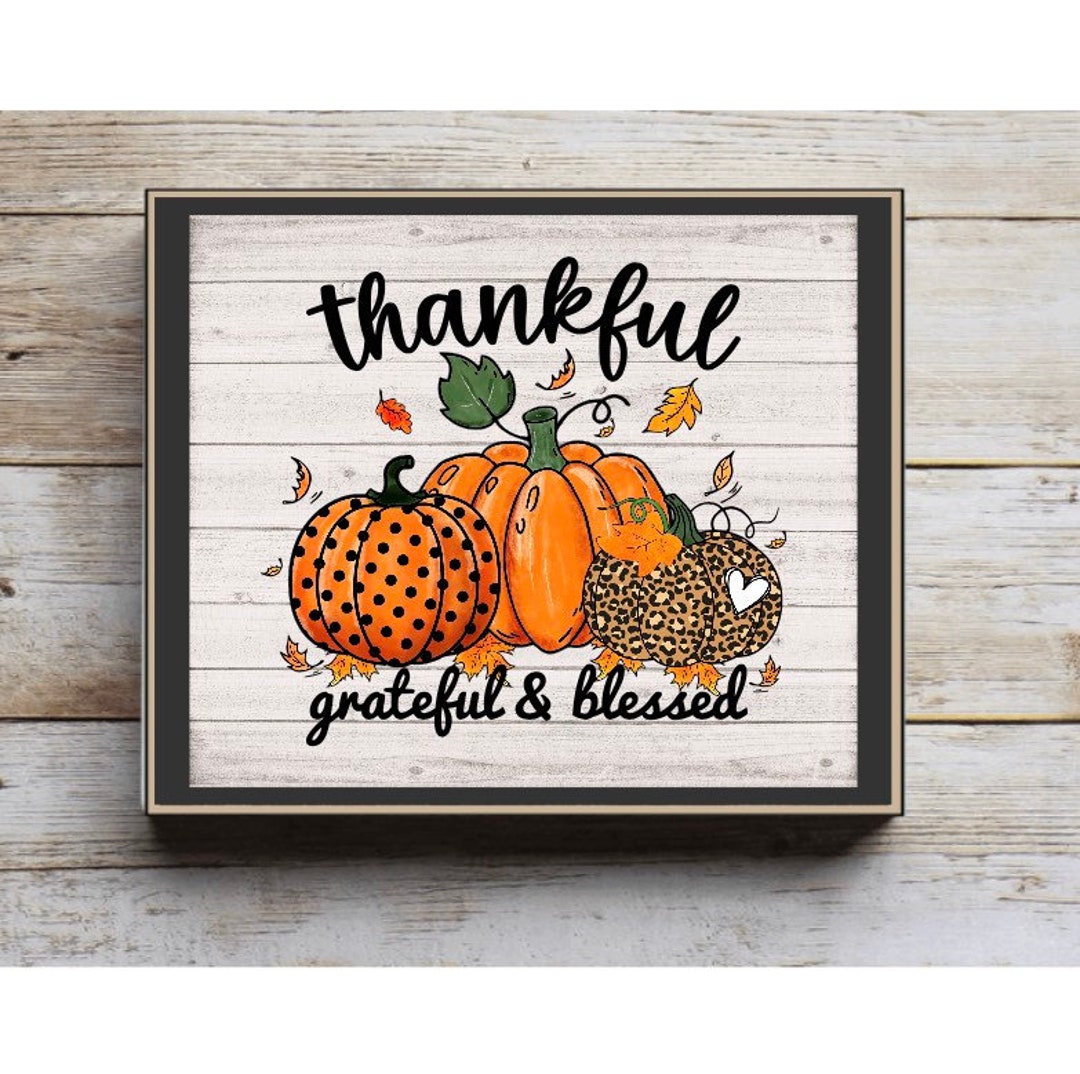 Fall Thankful Sign Wood Fall Block, Fall Sign, Wood Fall Decor, Thanksgiving Decor, Tiered ...