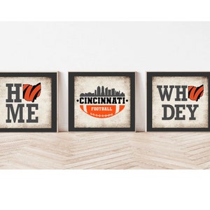 Cincinnati bengals decor, Fall decor, football sign, Tiered tray decor, mini signs, who dey football decor, bengals  sign, joe burrow, ohio