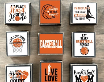 Basketball decor, basketball sign, Tiered tray, mini block sign, live love basketball, eat sleep basketball, bedroom decor, march madness