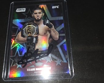 Islam Makhachev autographed card