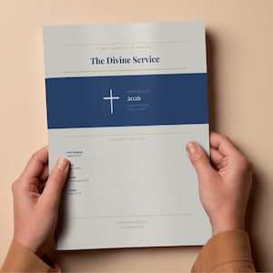 Advent Christmas 2026 Bulletin Cover Template LCMS Canva Series B Lutheran Church Editable Lectionary