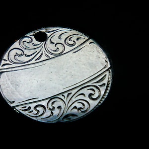 personalized newly hand engraved love token on silver coin