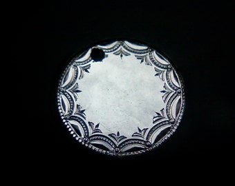 personalized newly hand engraved love token on silver coin