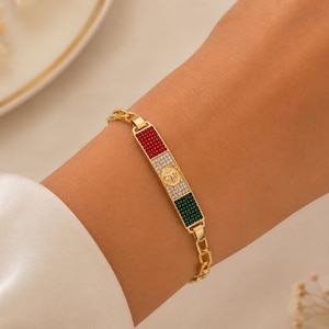 VM 2026 - Mexikos flagga, guldpläterat armband (Endast 3 kvar!)
