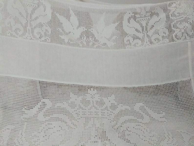 Italian linen bed cover antique linen bed cover,European handwork,shabby chic wedding bed,birds cherubs bed cover exquisite hand crochet