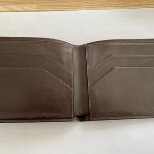 Vintage Italian leather bill fold, vintage Bill Blass subtle Italian leather wallet, classic Bill Blass, mens leather bill fold image 4