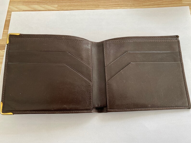 Vintage Italian leather bill fold, vintage Bill Blass subtle Italian leather wallet, classic Bill Blass, mens leather bill fold image 4