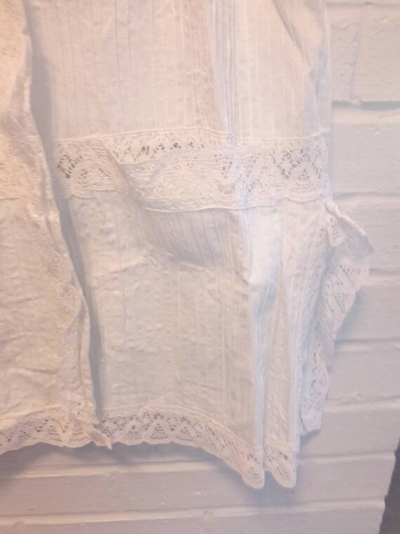 Vintage 60s white lace boho  blouse,white lace be… - image 5