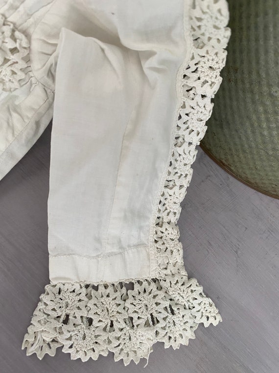 1900 French handmade long christening gown, antiq… - image 2