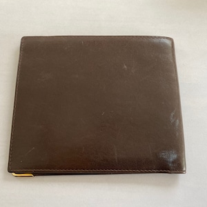 Vintage Italian leather bill fold, vintage Bill Blass subtle Italian leather wallet, classic Bill Blass, mens leather bill fold image 2