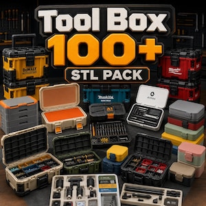 100+ Toolbox STL Bundle | Modular 3D Printable Storage Organizer (Digital Download)