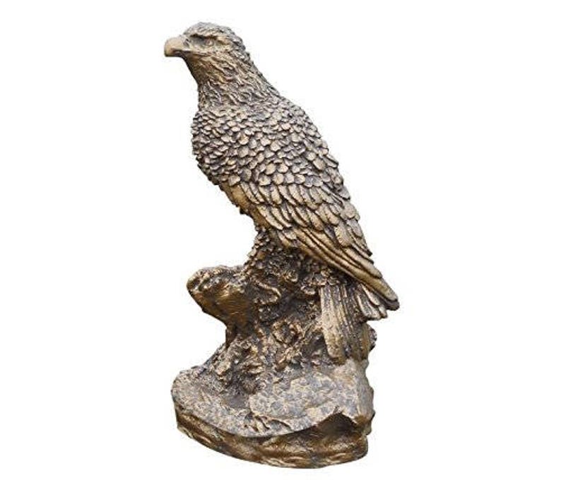 SVJ Concrete Eagle Statue in Two Tone Brassy Bronze Painted Etsy
