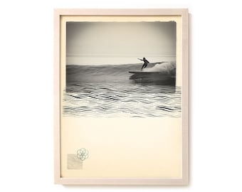 Surf Art Print "Liquid Pull" - Mixed Media