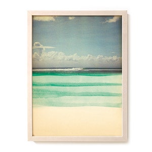 Limited Edition Surf Art Print &quot;Green Shore&quot; - Mixed Media