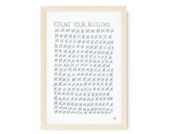 Count Your Blessings Art Print Sea Color