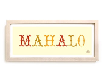 Surfing Art Print "Mahalo"