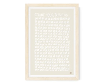 Count Your Blessings Art Print Creme Color