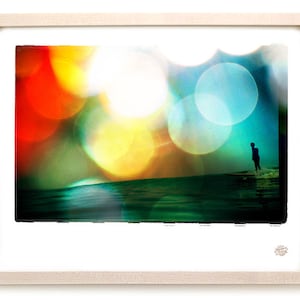 Surf Photo Art Print &quot;Pushing&quot; - Serie de luces prestadas
