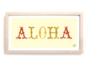 Surfing Art Print "Aloha"