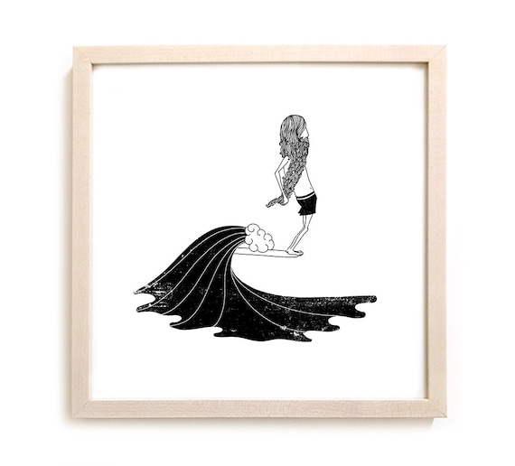 Limited Edition Surfing Art Print Limited Edition Surfing Art Print